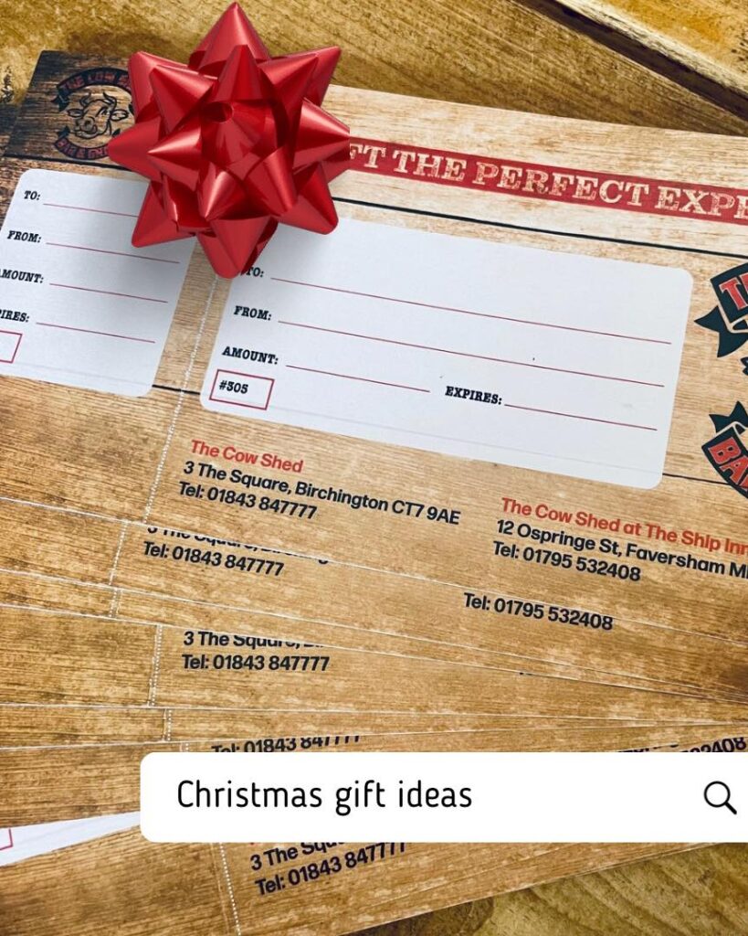 Festive menu